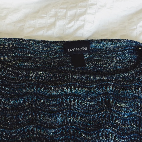 Lane Bryant 18/20 Lightweight Green/Blue Sweater - Picture 4 of 4